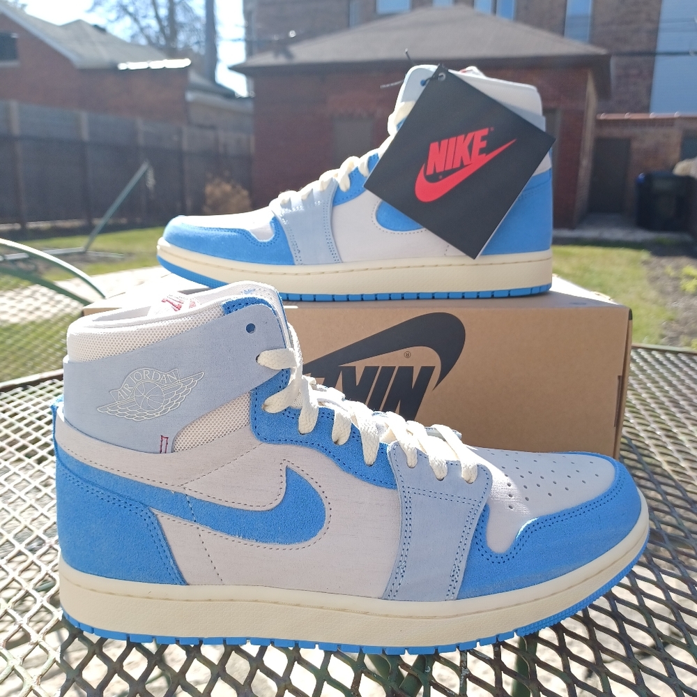 Women's Nike Air Jordan 1 Zoom Air University Phantom Blue Sneakers Shoes